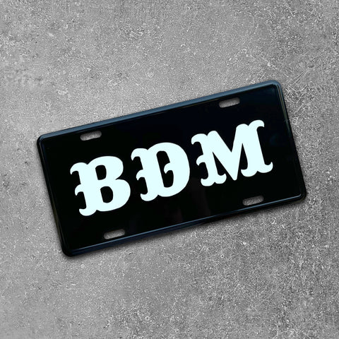 BDM Embossed License Plate